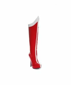 Ellie Shoes Inc Wonderwoman Red And White Superhero Boots For Adults Shop All Adult Costumes
