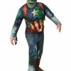 Rubie's Zombie Captain America Deluxe Costume For Adults - Marvel What If? Mens 1 Rubie's Zombie Captain America Deluxe Costume For Adults - Marvel What If? Mens
