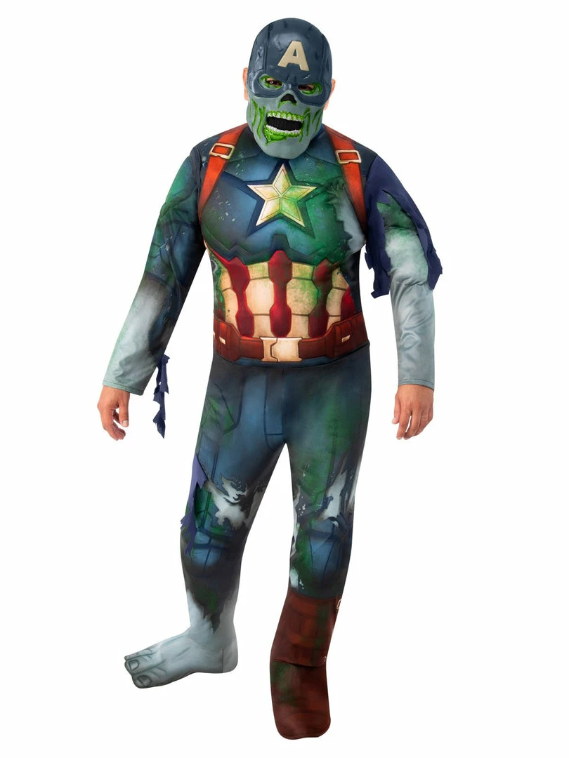 Rubie's Zombie Captain America Deluxe Costume For Teens - Marvel What If? Shop All Adult Costumes 4 Rubie's Zombie Captain America Deluxe Costume For Teens - Marvel What If? Shop All Adult Costumes