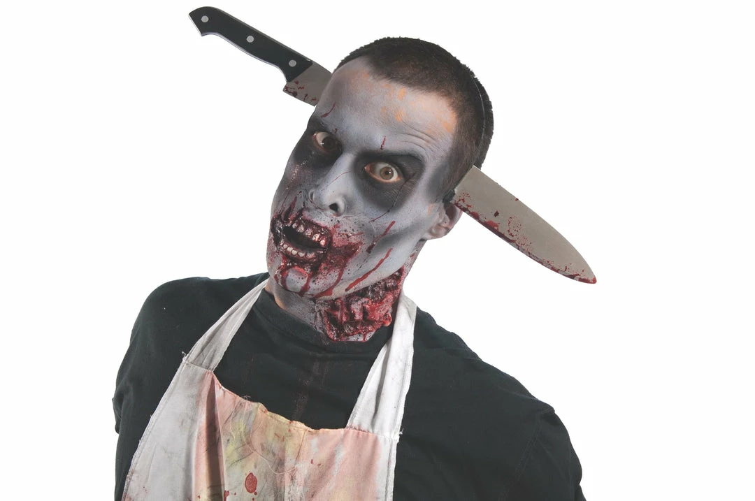 Rubie's Shop All Adult Costumes Zombie Kitchen Knife Through Head Accessory 3 Rubie's Shop All Adult Costumes Zombie Kitchen Knife Through Head Accessory